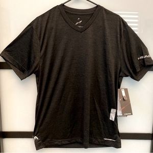 HEAD Men's V Neck Gym Training & Workout T-Shirt **NEW WITH TAGS**
